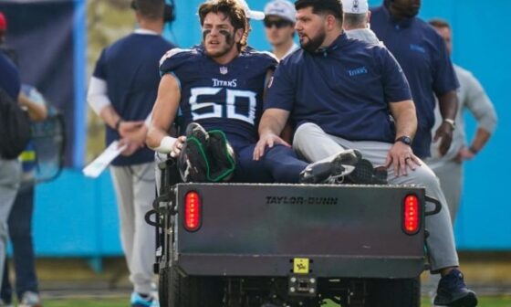 #Titans linebacker Jack Gibbens is undergoing surgery today to repair a lower leg injury suffered Sunday, per source. He faces a four-month recovery.