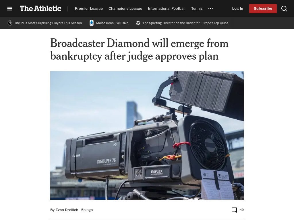 Athletic Article on settlement re Diamond Sports. Evan D. has done some good work on this. I just used the archive service; so, hopefully no paywall.