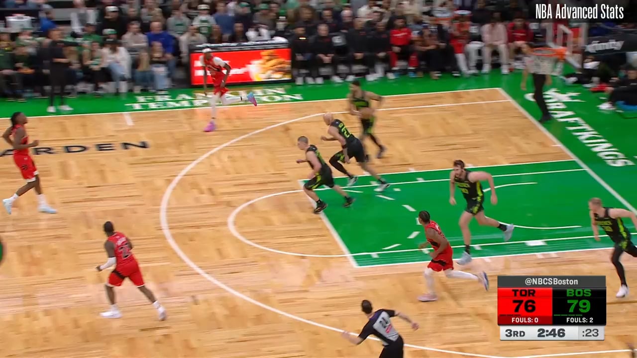 Found this from last game. Tatum does his best Tom Brady impression, looking off the defense and firing it perfectly to an open receiver without looking (with a little help from PP).