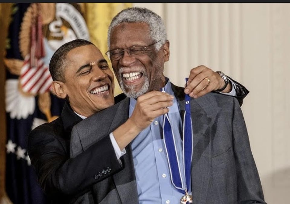 In 2011, Barrack Obama awarded Bill Russell the Presidential Medal of Freedom for his accomplishments on the court and in the civil rights movement