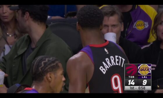 RJ Barrett sees Nikolaj Coster-Waldau after an and one