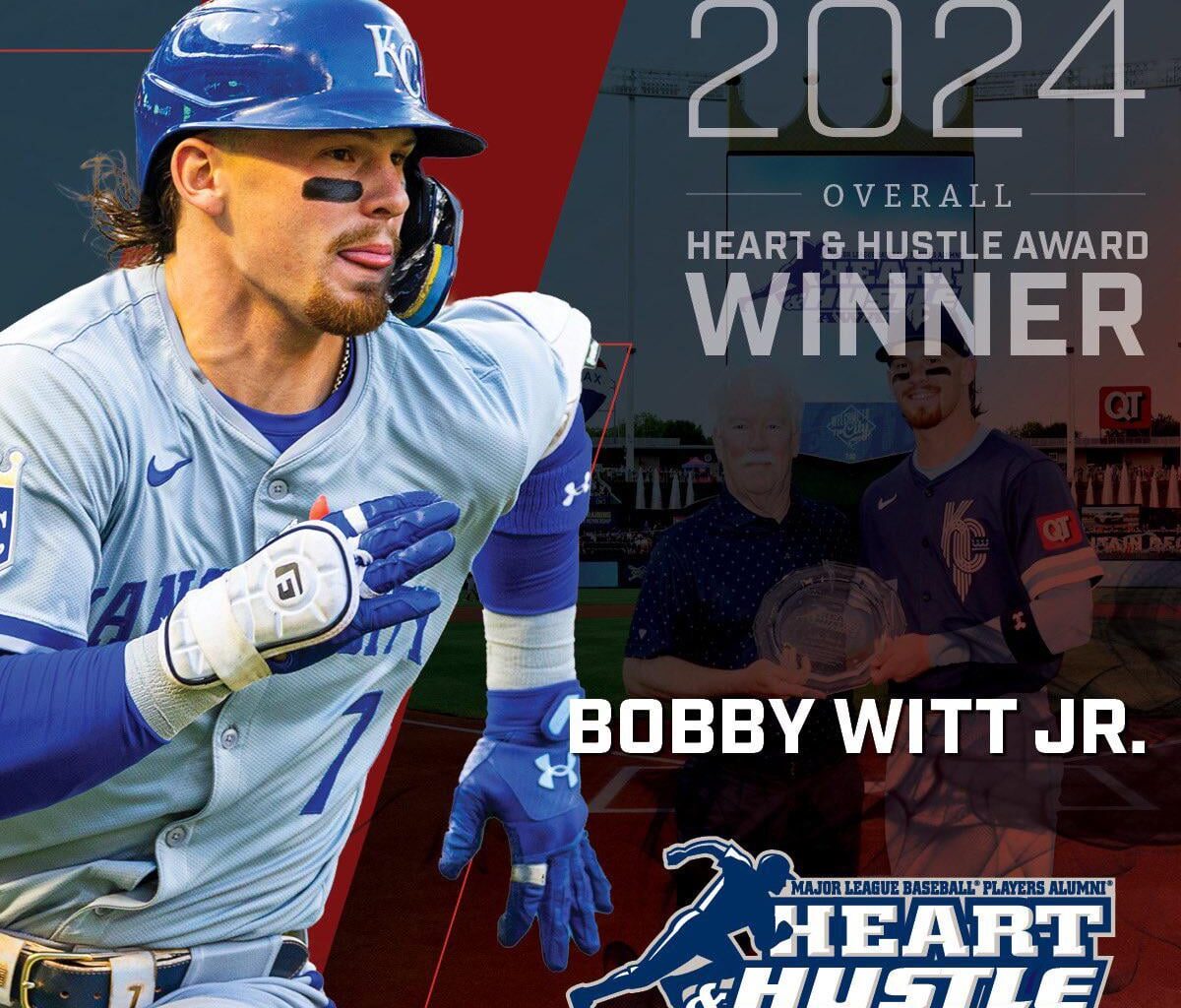 Bobby Witt Jr. is your 2024 Heart & Hustle award winner!