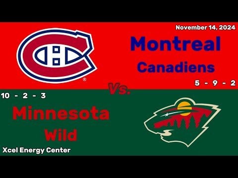 Montreal Canadiens vs Minnesota Wild | November 14, 2024 | All Goals