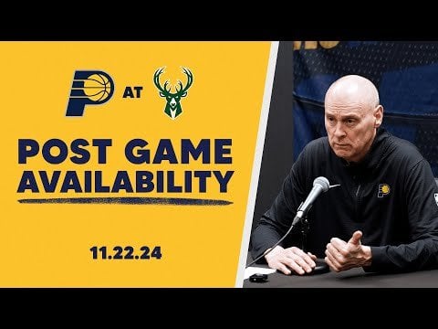 Pacers Post Game Interview with Coach Carlisle vs Bucks 11/22/24