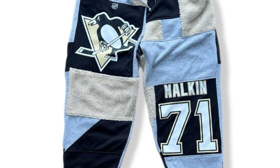 I made these 1 of 1 upcycled Malkin sweatpants