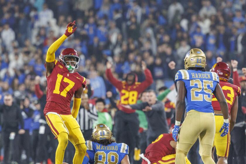 Plaschke: USC rediscovers its best self while dazzling in final minutes against UCLA