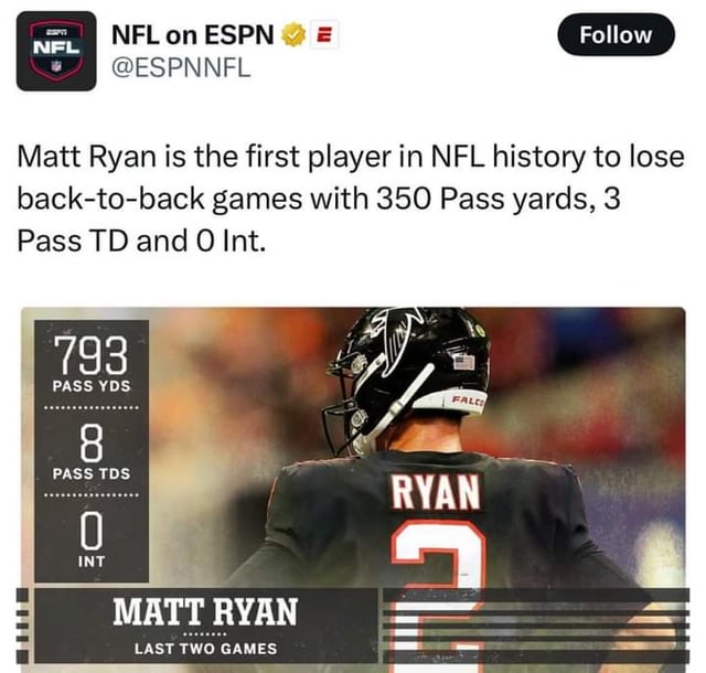 Yes most of these are old but this is for all Matt Ryan haters