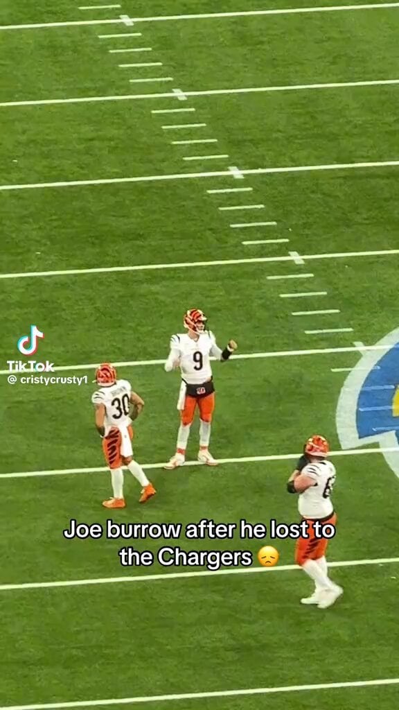 [Brandon Sabo] This video of Joe Burrow walking off the field after another heartbreaking loss is the most depressing Bengals thing ever.