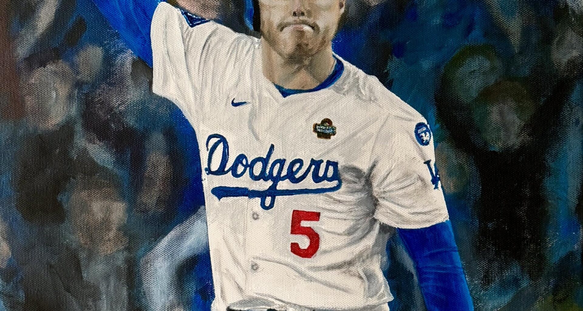 Did this acrylic painting to commemorate the greatest moment of this year's World Series. Hope y'all enjoy. :)