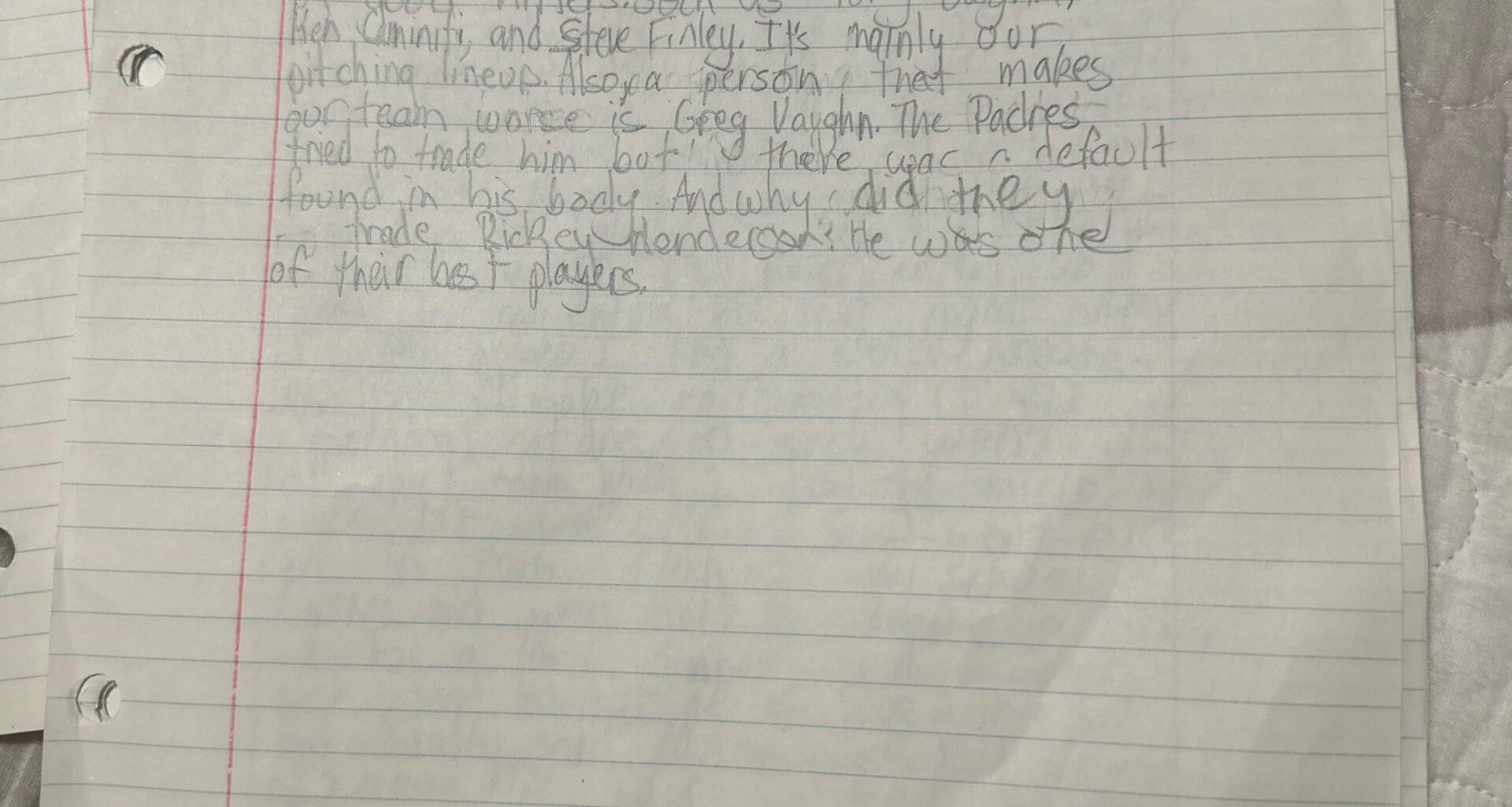 My take on the Padres as a 12 year old in 1997