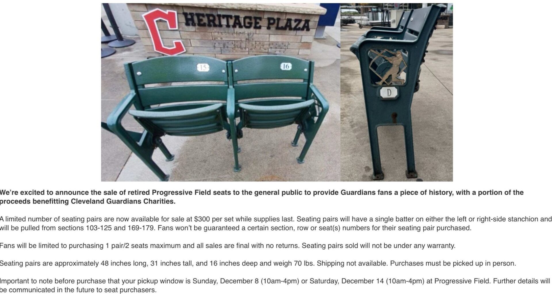 Green Seats Went On Sale Today