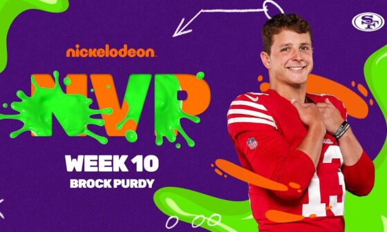 Brock Purdy Named NFL Slimetime 'NVP' for Week 10 Performance vs. Bucs