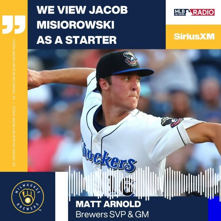 [Tyler Koerth] - After moving to the bullpen late last season for load management/possible late season MLB call up (that didn’t happen), Matt Arnold says Jacob Misiorowski is viewed as a starter.