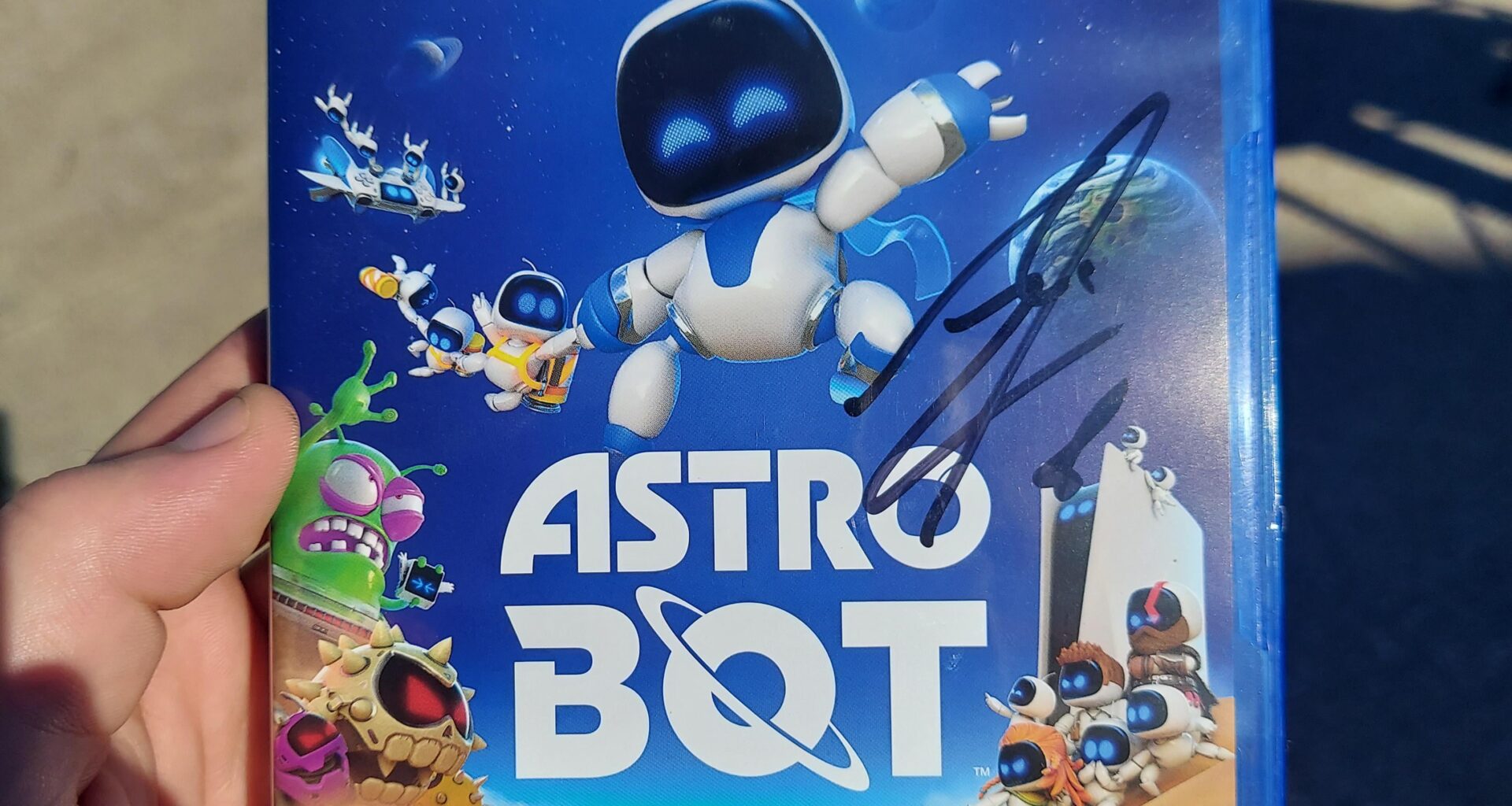 I am in possession of likely the only copy of Astro Bot signed by Josh Smith, AMA.