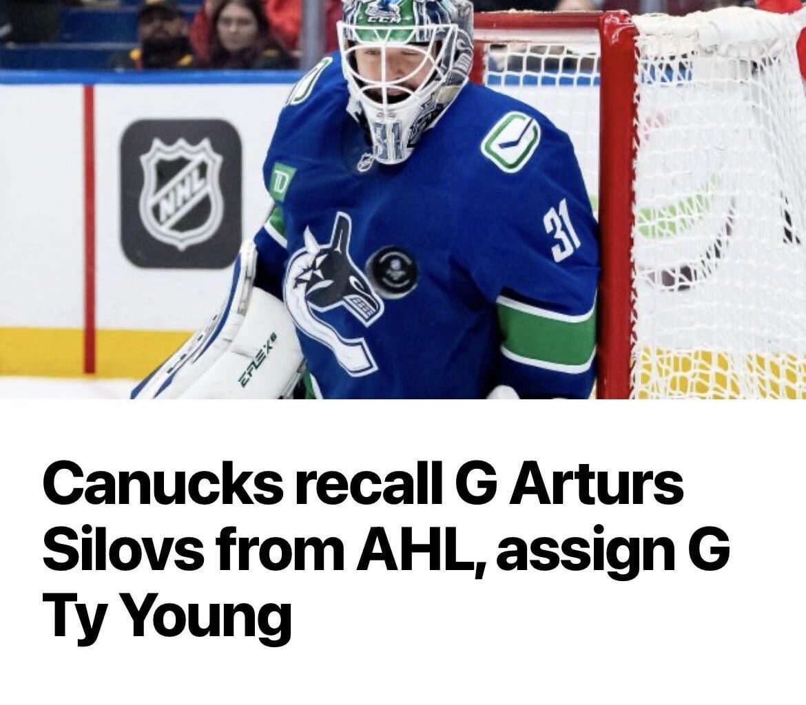 Silovs called back up to the Canucks 1 day after being assigned to Abbotsford