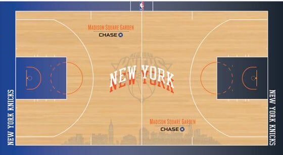 The Knicks City Edition Court for the 2024/25 Season