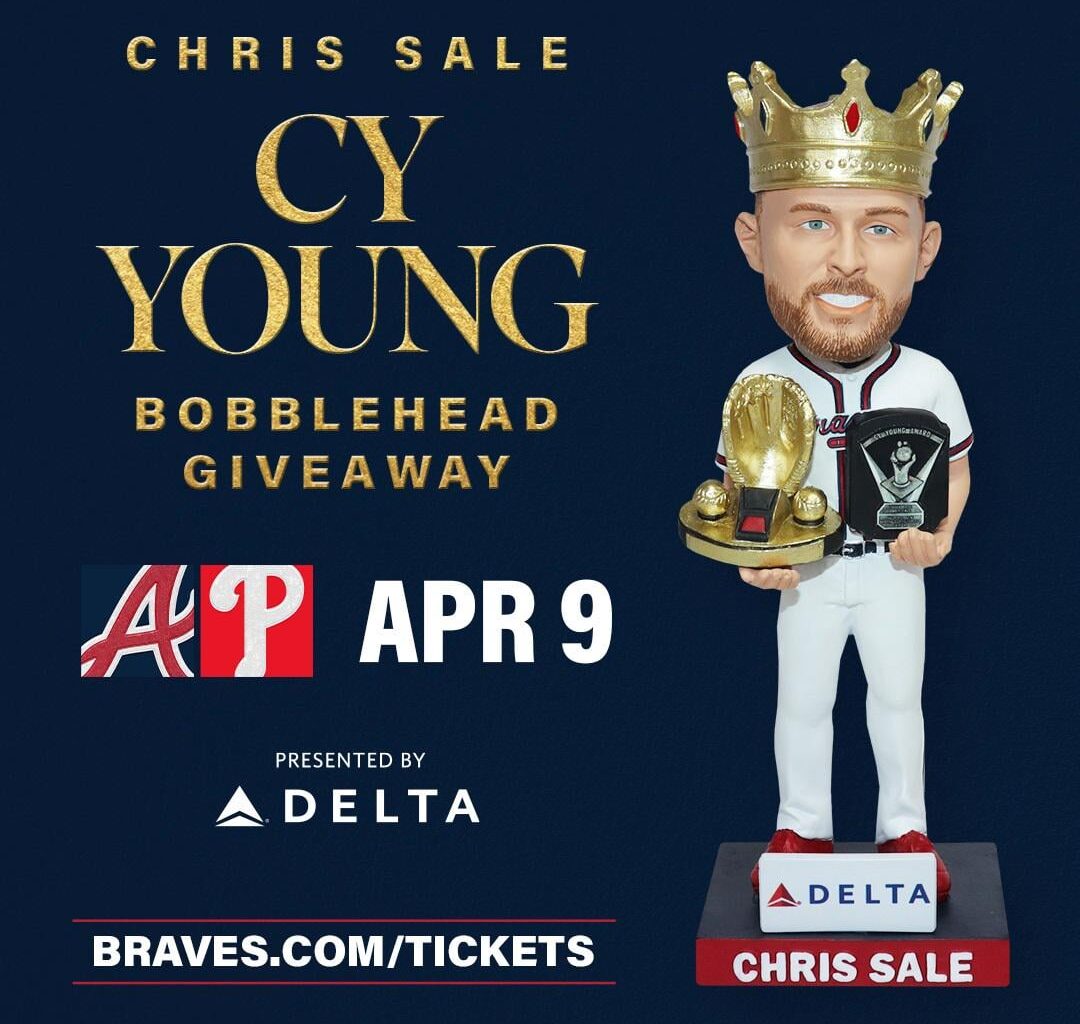 Braves will be giving away a Cy Young bobblehead