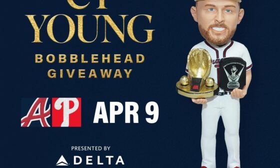 Braves will be giving away a Cy Young bobblehead