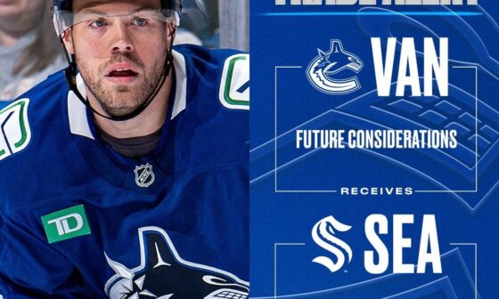 [Canucks] General Manager Patrik Allvin announced today that F Daniel Sprong has been traded to the Seattle Kraken in exchange for future considerations.