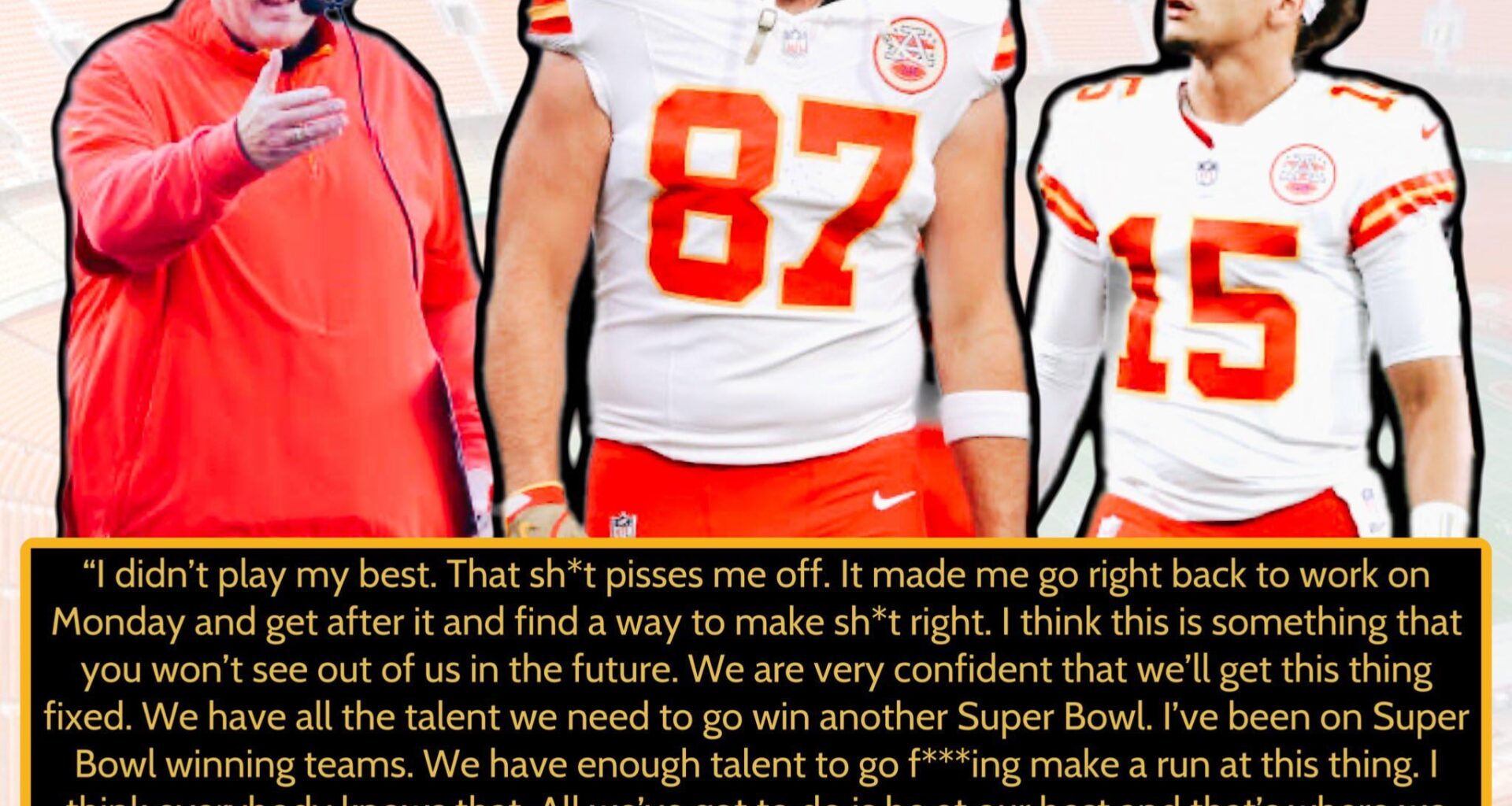 Travis Kelce said he has “all the faith in the world in this team” to make improvements and believes the Chiefs “have all the talent” to still win a Super Bowl.