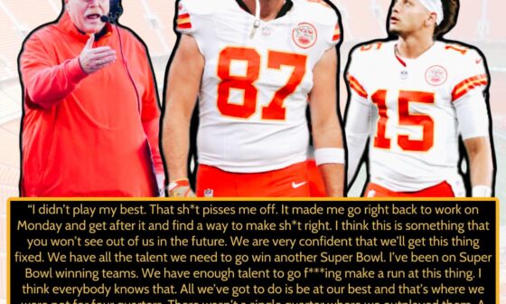 Travis Kelce said he has “all the faith in the world in this team” to make improvements and believes the Chiefs “have all the talent” to still win a Super Bowl.