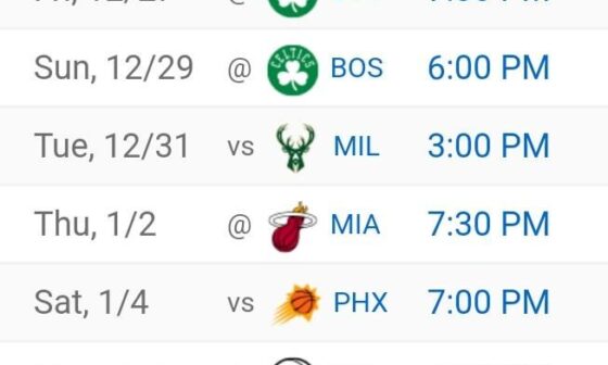 If they're not over .500 by December 19, the season is completely over, because they'll be a lottery team by January 15.