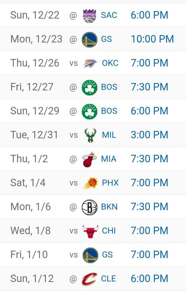 If they're not over .500 by December 19, the season is completely over, because they'll be a lottery team by January 15.