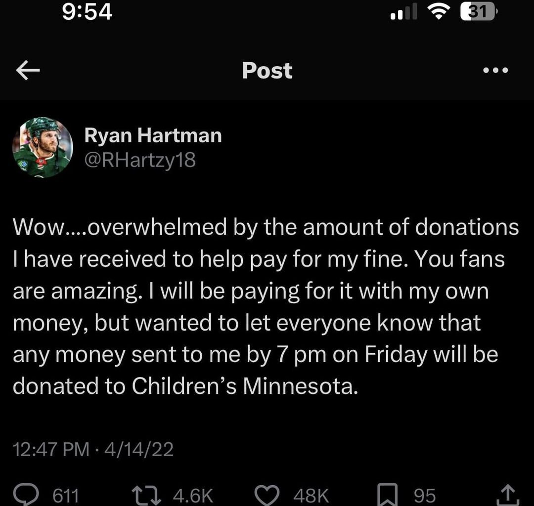 Ryan Hartman being Ryan Hartman