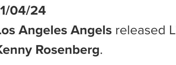 Angels release Kenny Rosenberg