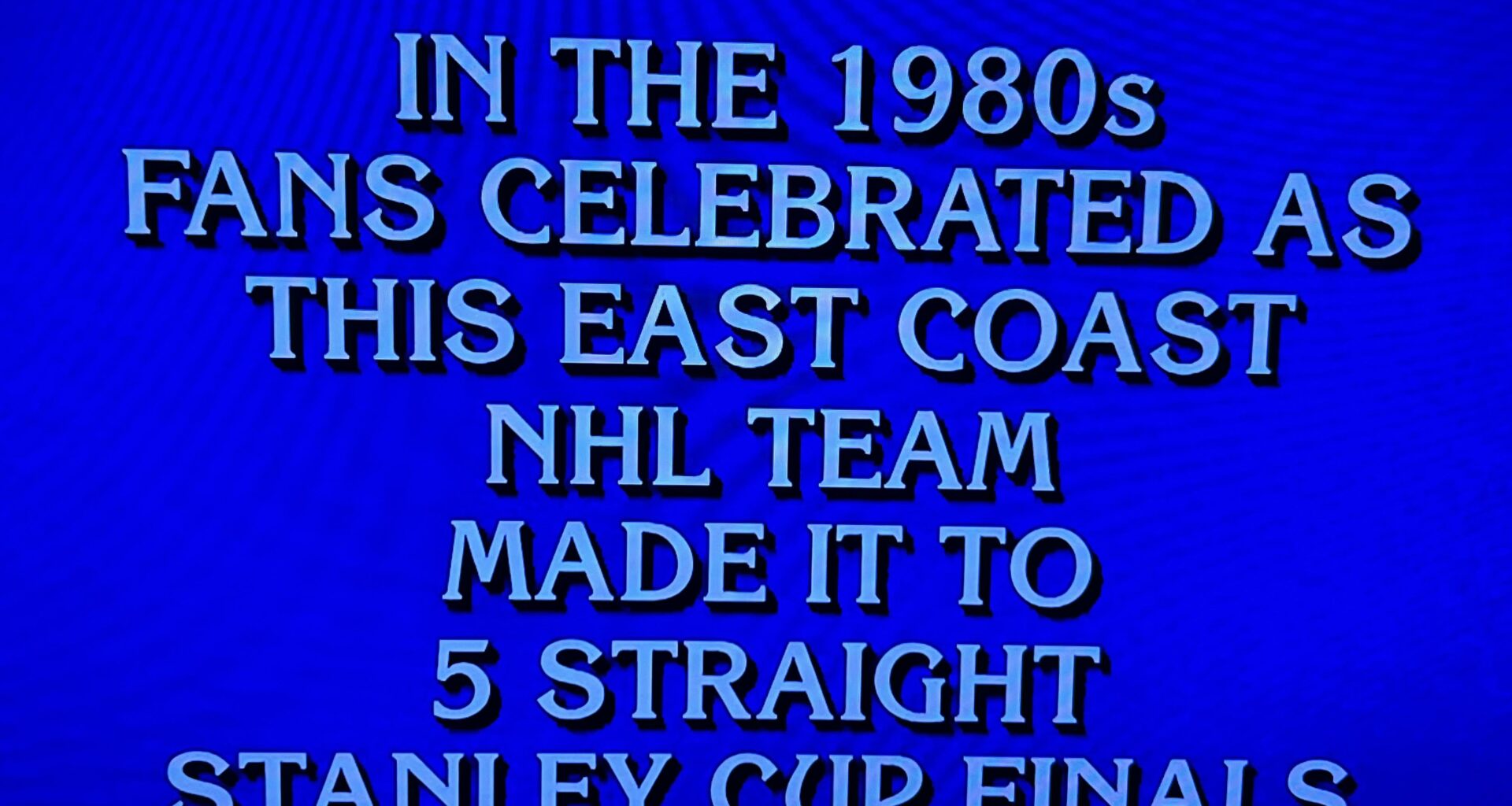 Islanders question on Jeopardy tonight