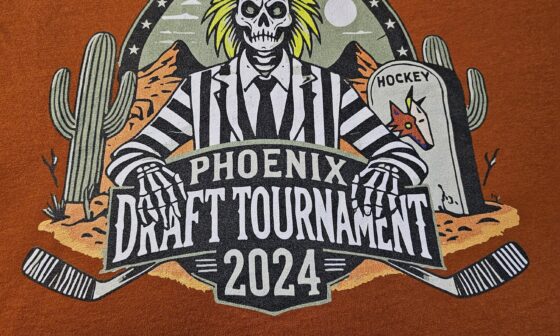 Tshirt from the Phoenix Draft Tournament had a Coyotes gravestone