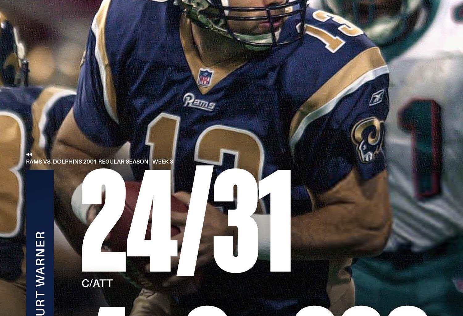 Last rams qb to beat the dolphins (2001)