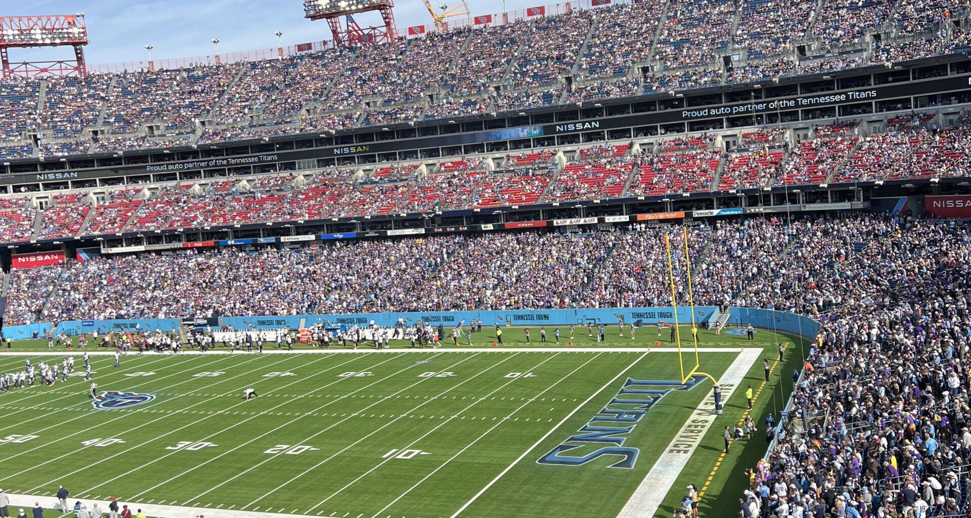 Nissan Stadium looked like the Titans were an away team.