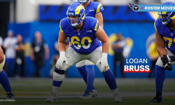 The @Titans have claimed former @RamsNFL offensive lineman @LoganBruss off waivers.