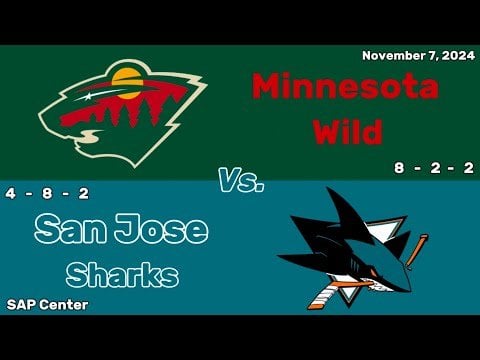 Minnesota Wild vs San Jose Sharks | November 7, 2024 | All Goals