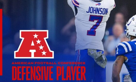 TARON JOHNSON AFC DEFENSIVE PLAYER OF THE WEEK!