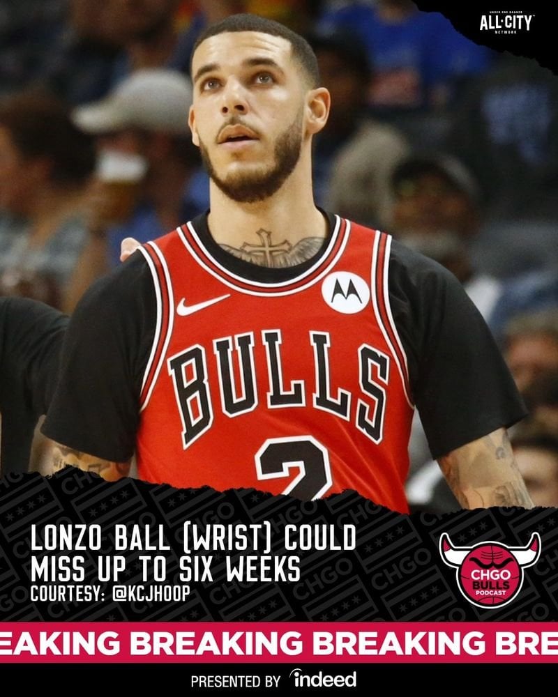 [CHGO Bulls] Lonzo Ball news from Cleveland… (He could miss up to 6 weeks)