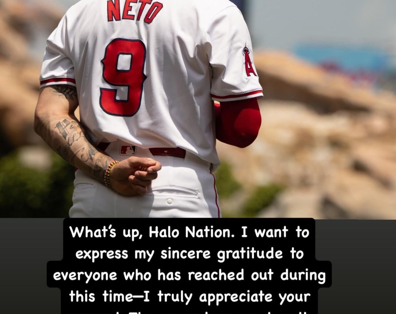 Message from Neto from his Instagram