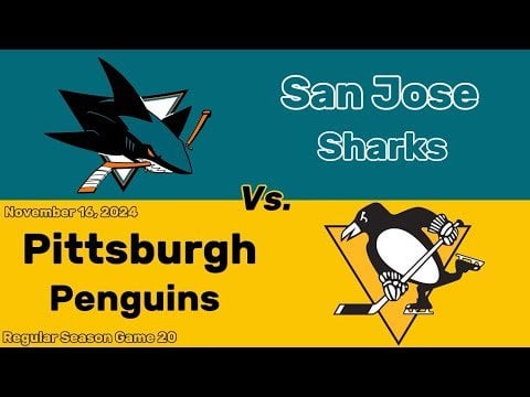 San Jose Sharks vs Pittsburgh Penguins | November 16, 2024 | All Goals