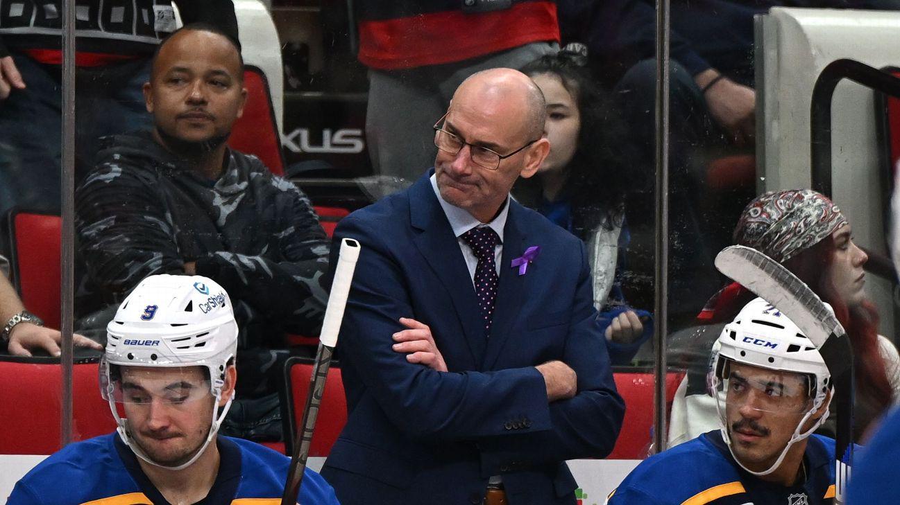 The struggling St. Louis Blues have fired head coach Drew Bannister after a 3-1 loss to the Isles.