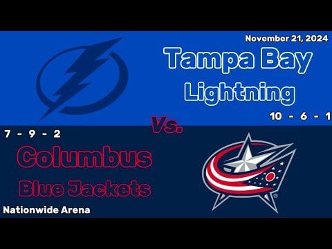 Tampa Bay Lightning vs Columbus Blues Jackets | November 21, 2024 | All Goals