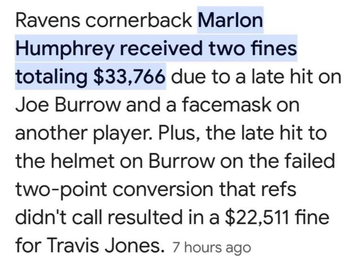 What are these fines supposed to accomplish? I’m sure they’d take the win every time.