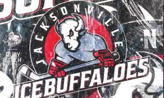 First look at the Jacksonville Icemen’s(ECHL affiliate) “affiliate night” Jacksonville Icebuffaloes logo mashup