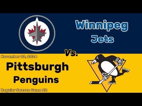 Winnipeg Jets vs Pittsburgh Penguins | November 22, 2024 | All Goals