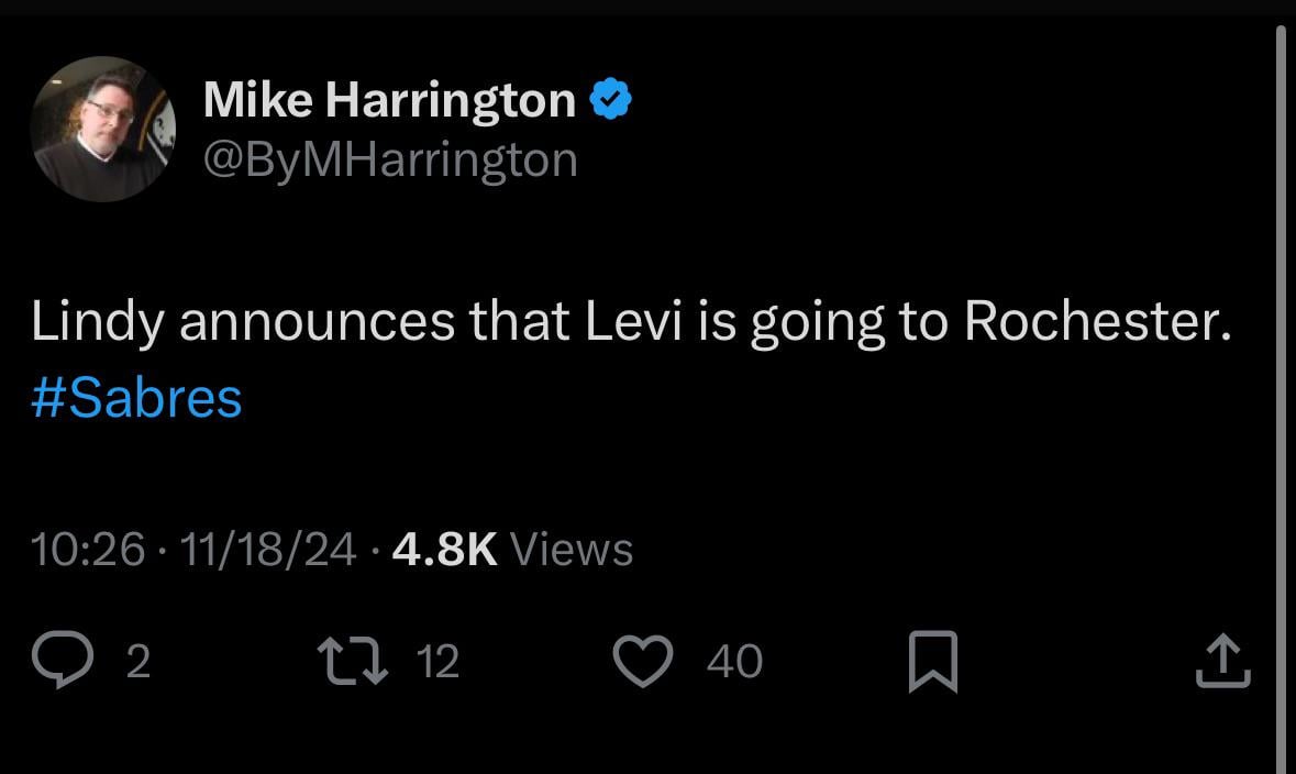 Levi to Rochester