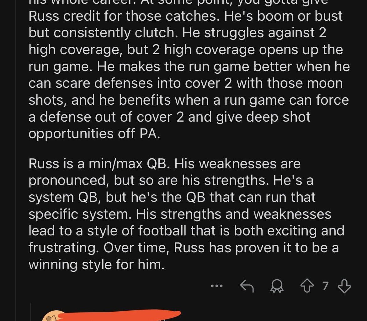 Is this an accurate description of Russell Wilson’s game?