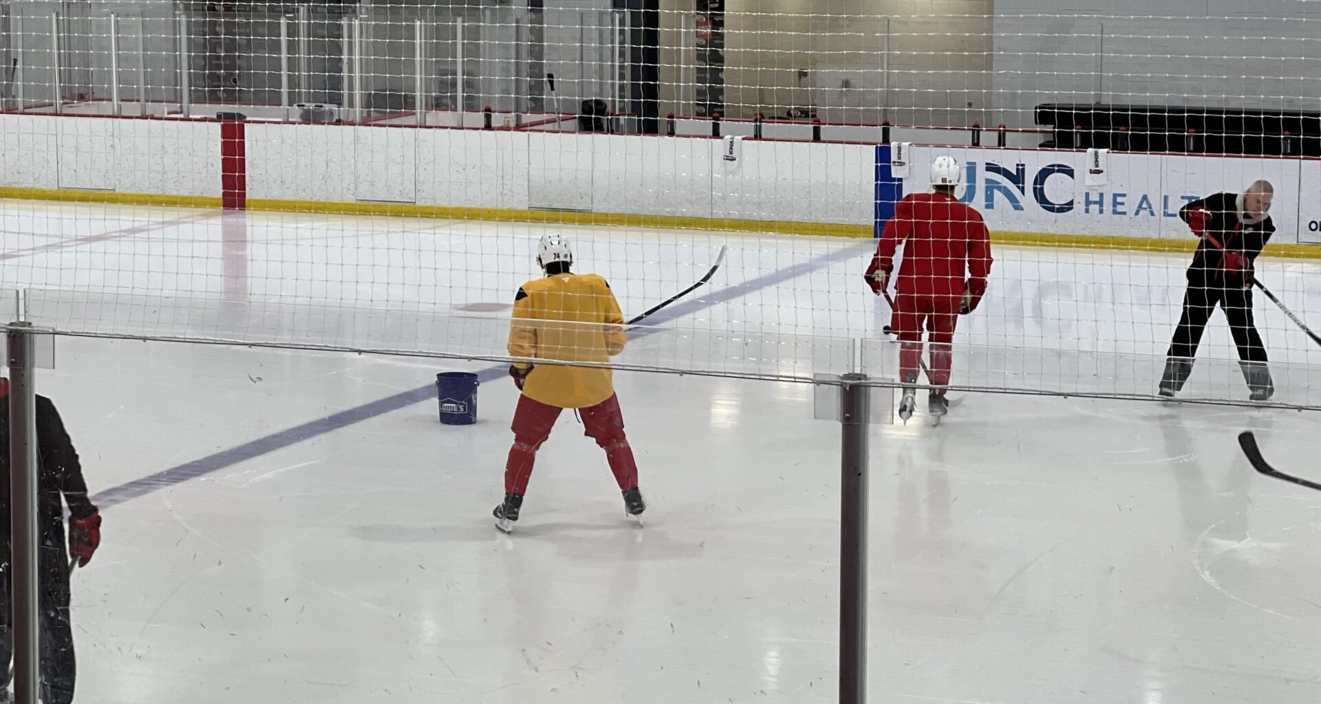 Seth Jarvis back on the ice for practice