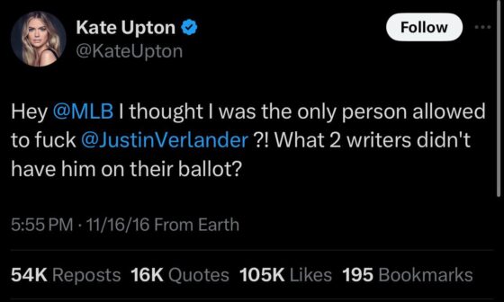 Today is the 8 year anniversary of this tweet by Kate Upton