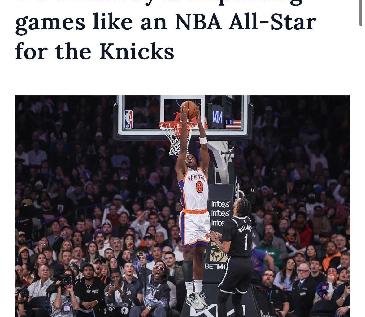 OG Anunoby Iconic "Standing Reverse Dunk" Photo