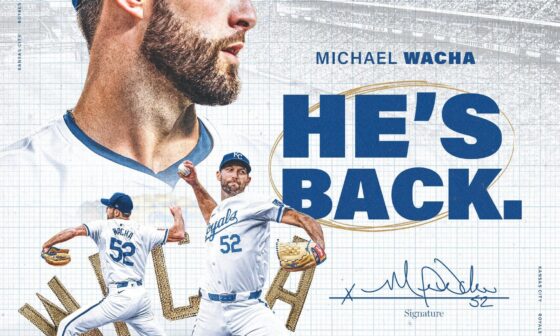 [Royals] Coming back to KC! We have agreed to terms with RHP Michael Wacha on a three-year contract with a club option for 2028.